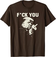 Trump Middle Finger 2026 Meme Funny Trump Flipping Unisex T-Shirt