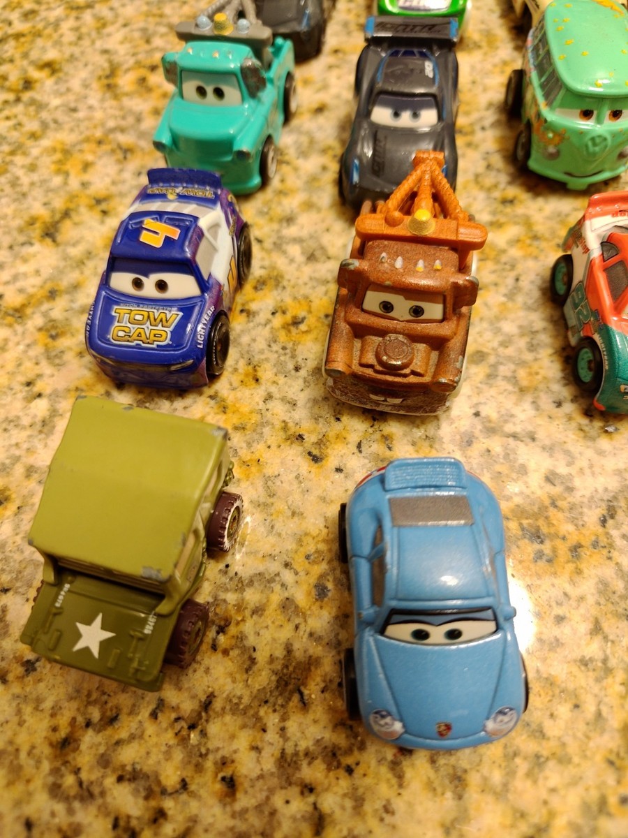 Disney Pixar Cars Mini Racers Diecast Matte Lot Of 24 Cars. | eBay