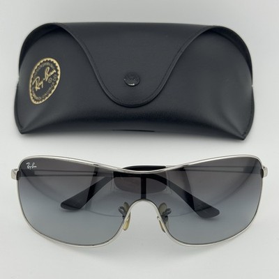 RAY-BAN RB 3466 003/8G Highstreet Vintage Sonnenbrille Shield Silber Grau 3N Y2K
