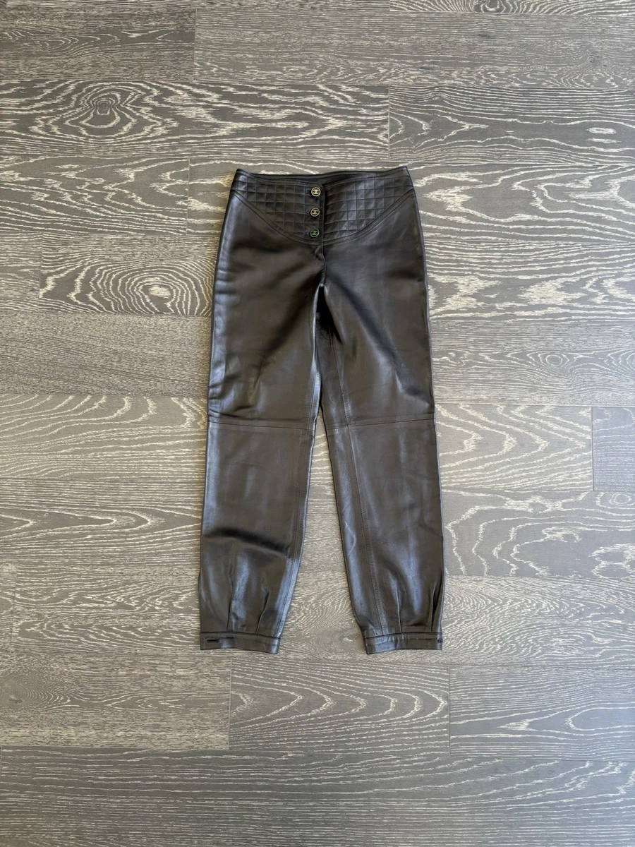 CHANEL Black Leather Pants for Women for sale | eBay