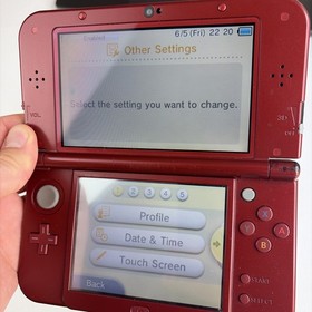 Nintendo New 3DS XL Red In Original Box W Charger Stylus US Model
