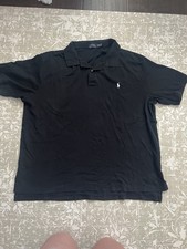 Polo Ralph Lauren 2XB Big Adult Polo Shirt Black Short Sleeve Preppy Mens