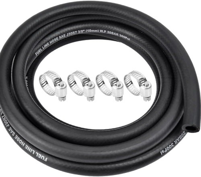 #ad 1 4 Inch ID Fuel Line Hose 10FT Marine Grade Fuel Line with 4PCS Hose 1 4quot; ID $14.24