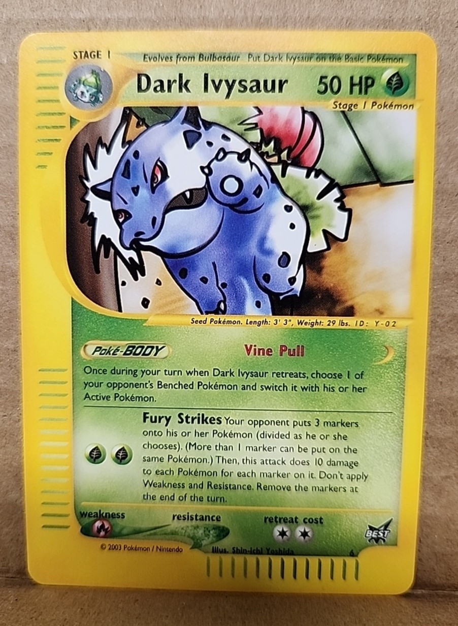 Pokemon Dark Ivysaur Best of Game #6 Promo Card TCG Nintendo 2002 NM/MT