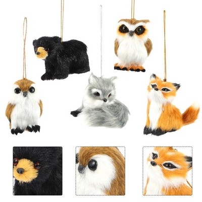 5 stücke kreative adorable plüsch puppe hause tier puppe weihnachten