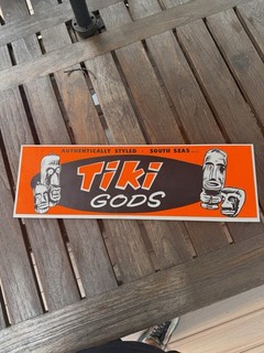 Vintage Tiki Gods Promo Poster Mid Century Hawaiiana