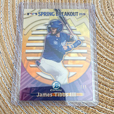 Marketplace image: Topps 2026 Bowman Chrome Spring Breakout James Tibbs III SB-7 Superfractor 1/1