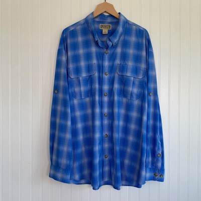 Duluth Trading Mens Plaid Button Down Shirt Size 2XL Utility Outdoor Roll Tab