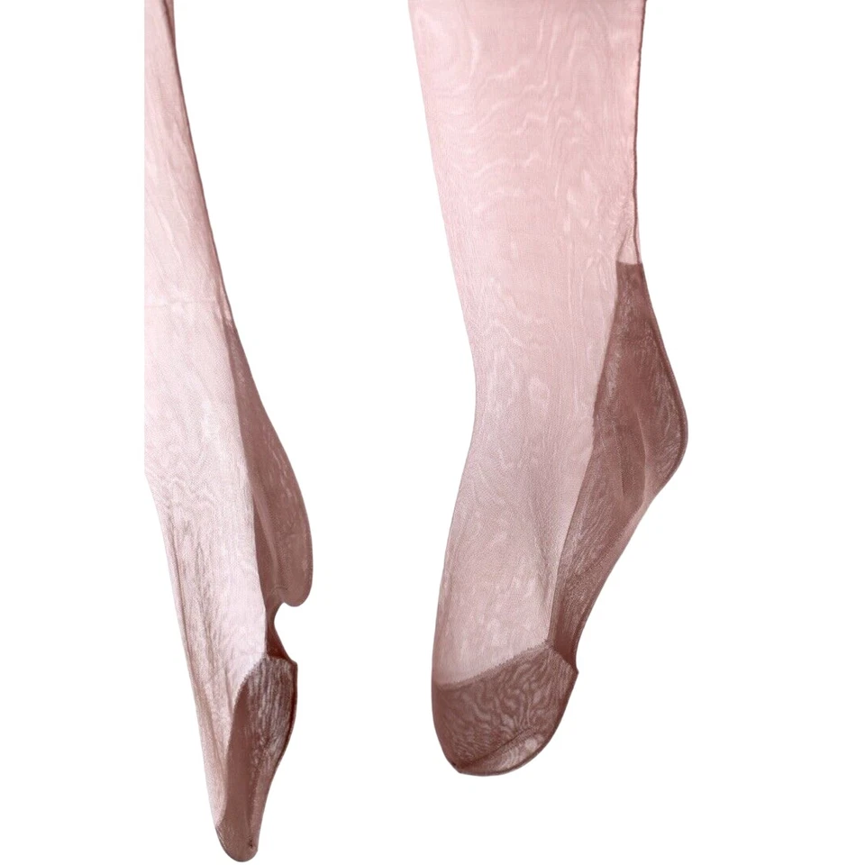 VTG Nylon Stockings Cuban La France #200 Seamed Hosiery Brown Toast Sz10 NIB - Image 4 of 4