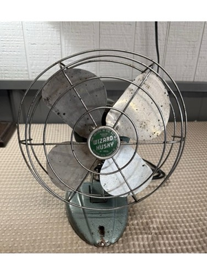 #ad #ad Working Vintage Wizard Husky Electric Desk Fan Green Metal 3 Blade 10” $27.49