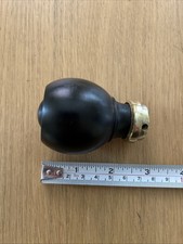 Antique Ebony Tulip Wooden Rim Lock Door Knob single