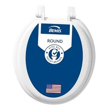 400TTA Economy Durable Wood Toilet Seat, Made in USA, Round, White ROUND