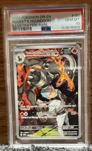 Team Rockets Houndoom Holo Card 191/182 Destined Rivals PSA 10