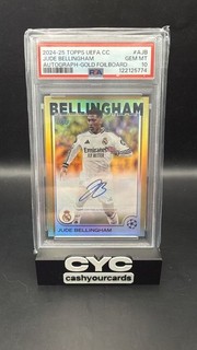 Jude Bellingham Auto Gold /50 2024 25 Topps UCC Flagship PSA 10