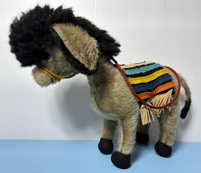 Vintage Pablo Donkey Burro Merrythought Made In England  Reg Design Label Good!