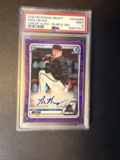 2020 Bowman Draft Max Meyer CHR.DP Auto Purple Refractor PSA 9 #117/250