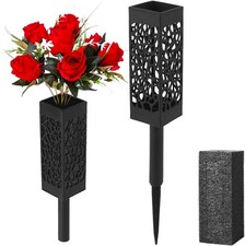 Cemetery Artificial Flower Vase with Foam for Grave Decorations 2 2