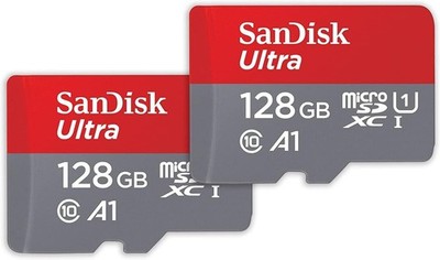 SanDisk Ultra microSDXC UHS-I-Speicherkarte 128 GB + SD-Adapter 2er 24H Versand 