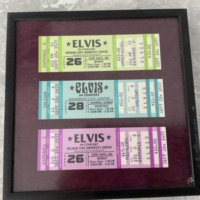 Elvis Presley Original Concert Tickets 1977 X 3