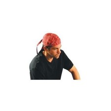 Occunomix TN6-CRD Deluxe Protective Tie Hat with Elastic, Cowboy Red