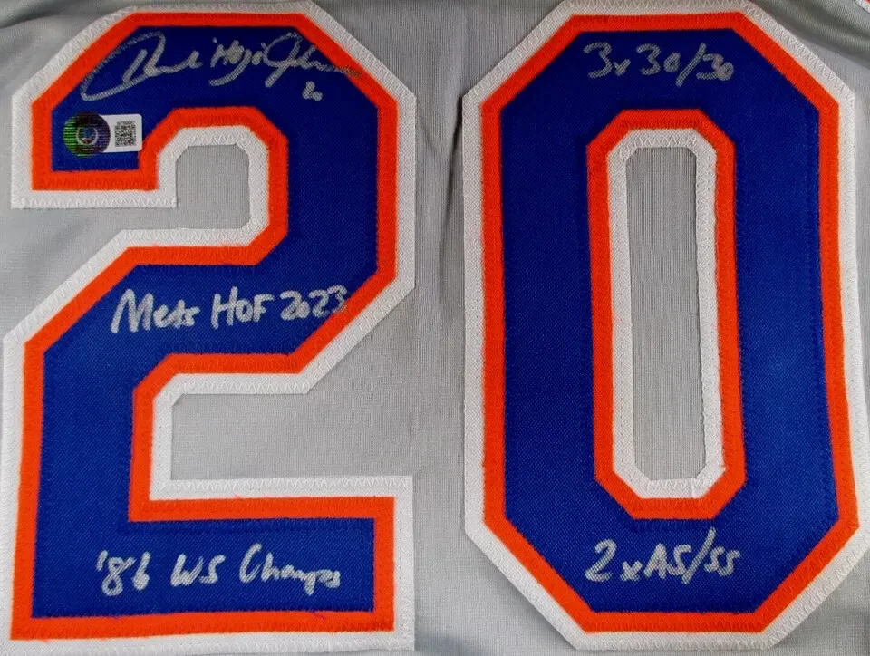 John Franco / Camiseta de béisbol personalizada gris autografiada de los New York Mets / JSA Foto 3 de 4