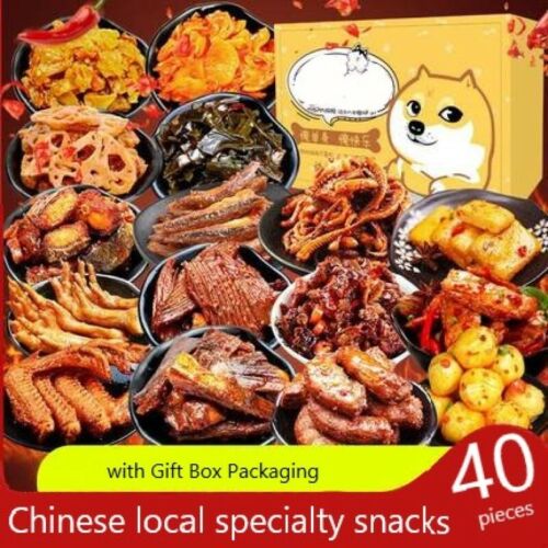 Caja de Snacks Chinos 40 PIEZAS Asiático Coreano Japonés Especialidad Local Pato Sorpresa - Imagen 1 de 5