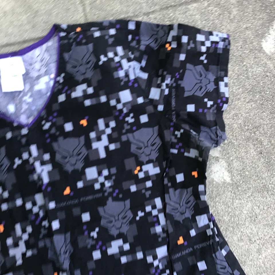 Marvel Black Panther Scrubs Women XL Top Shirt - Image 4 of 4
