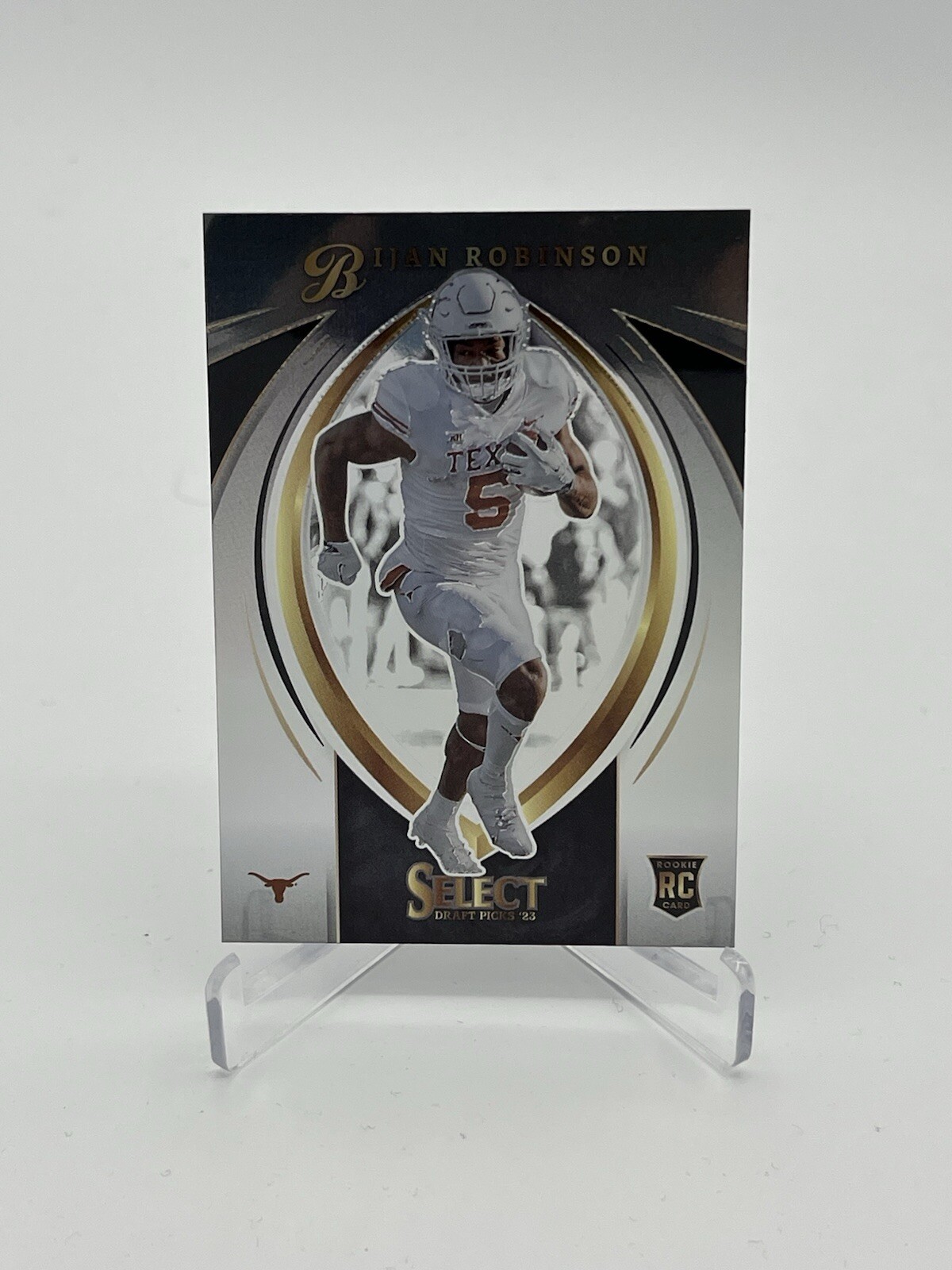 2023 Select Draft Picks Bijan Robinson Certified Rookies Silver Prizm #SCR-BR