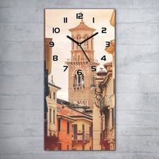 Orologio in vetro orologio da parete orologio da cucina strada Verona Italia edifici medievali 30x60