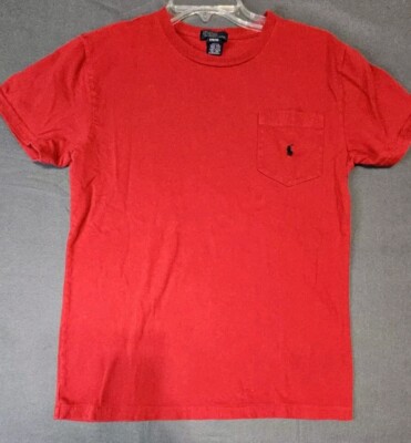 polo ralph lauren red tshirt large boys 16/18