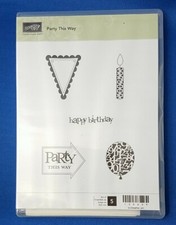 STAMPIN UP PARTY THIS WAY SET OF 5 STAMPS new 120609