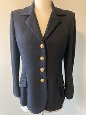 ST. JOHN Basics Size 2 Fitted Black Blazer