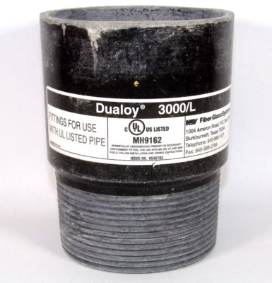 Fiber Glass Systems DUALOY 33370202 3000L 3'' Primary Adapter Bell x Male NPT
