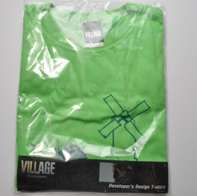 Biohazard Village of Shadows Entwickler Design T-Shirt L Resident Evil grün