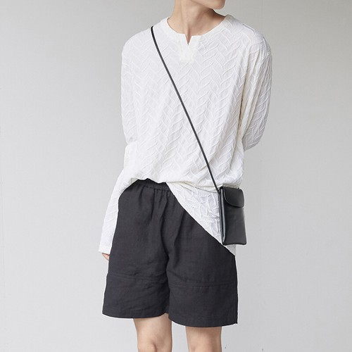 Mens Basic Tee Shirt Long Sleeve V Neck Loose Plain Tops O-Neck Blouses Pullover - Picture 4 of 14