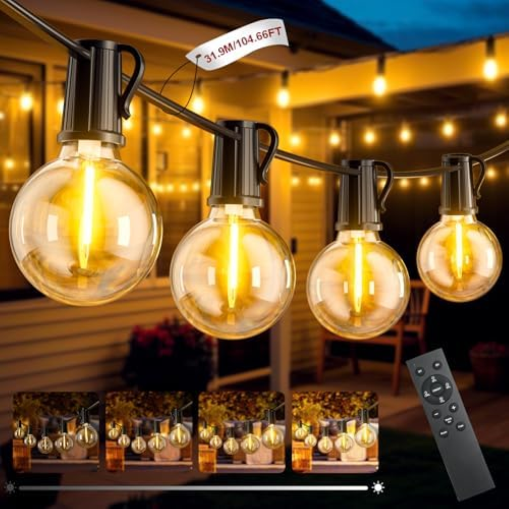 Catena Luminosa Esterno 20.7M/67.9Ft Luci da Esterno Giardino con 30+1 G40 LED P