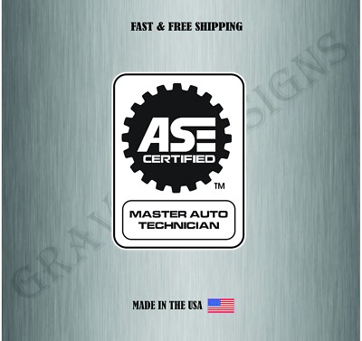 ASE CERTIFIED 4M VINYL DECAL STICKER US MADE CAR TRUCK BUMPER CORNHOLE DURABLE