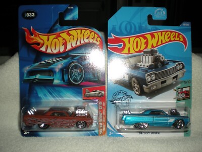Hot Wheels '64 Chevy Impala Tooned Car Lot (2) Both Different Diecast 1:64