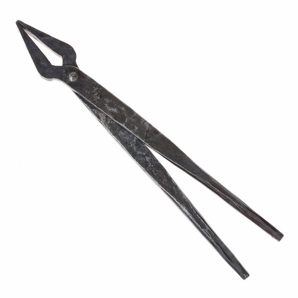 Mittelalter Eisenzange - Zange Schmied Geschmiedet Aus Eisen Medieval Tongs Iron-image