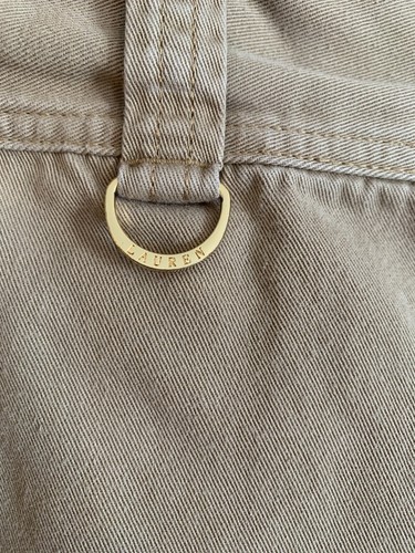 Pantalones Cortos Para Mujer LAUREN Ralph Lauren Marrón Claro Algodón Etiqueta Talla 2 - Imagen 2 de 5