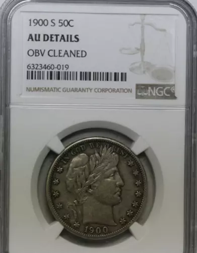 1900s Barber Half Dollar   NGC AU details
