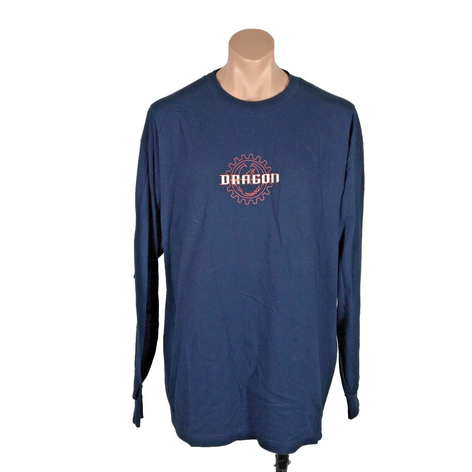 Camiseta De Colección Años 90 DRAGON Surf Skate Negra Manga Larga 2 Caras Logo Talla 2XL Óptica Foto 2 de 4