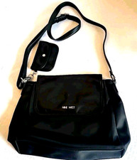 Nine West Crossbody Handbag Purse Bag Black With Mini Coin Bag NWOT