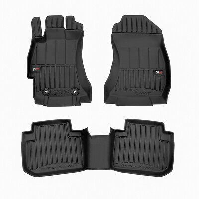 Fußmatten Gummimatten für Subaru Forester IV SJ 2012-2018 Premium Schwarz TPE 3x