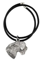 Cesky Terrier, Czech Terrier, Bohemian Terrier - Necklace with dog, silver-plate