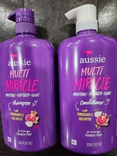 NEW AUSSIE MULTI MIRACLE SHAMPOO  CONDITIONER POMEGRANATE 33.8 FL OZ EACH