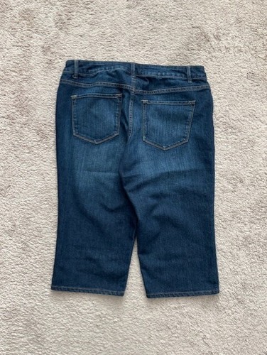 Sonoma Life+Style Stretch Mid Rise Capri Size 10P Dark Blue Denim Jeans - Picture 3 of 3