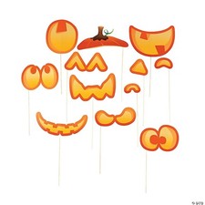 Jack-o-Lantern Photo Props, Pumpkin Photo Props, Halloween Party Photo Booth