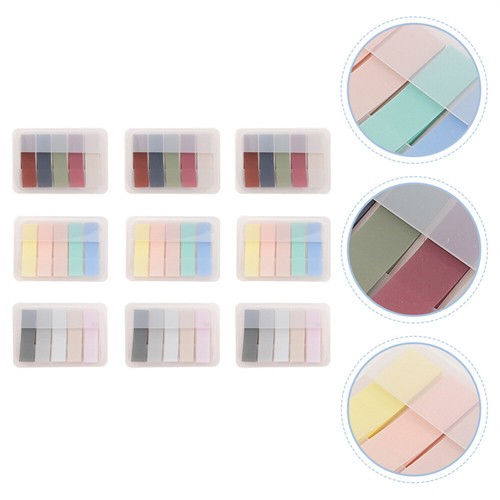 9 Sets Colored Sticky Tabs Note Index Sticker School Supplies