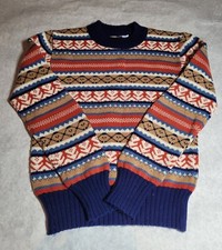 Vintage 100 Polyacryl Pull Over Long Sleeve Sweater Boys Girls Youth